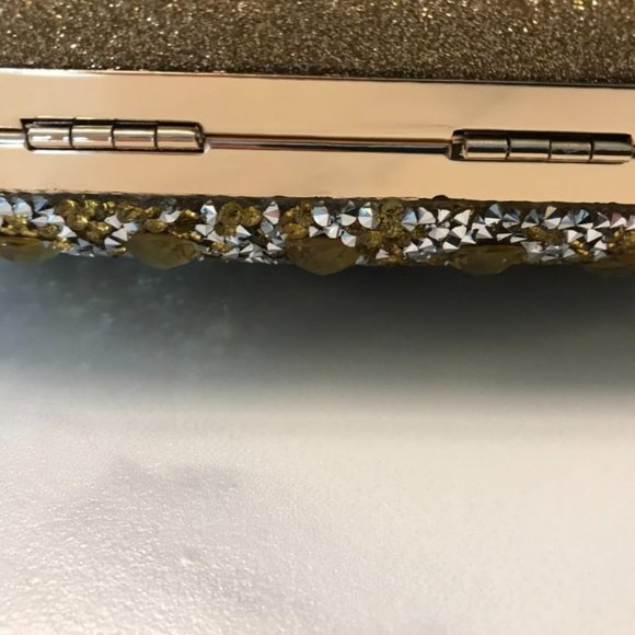 Evening Clutch Wedding Bag Gold Purse Bridal Handbag Party Prom Ladies Fashion - Picture 7 of 9